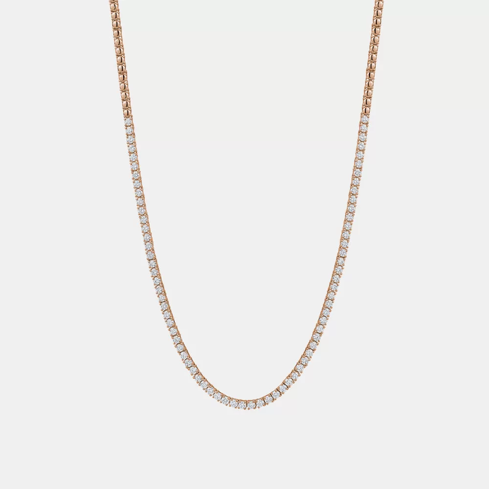 0.05ct Half Way Diamond Tennis Necklace