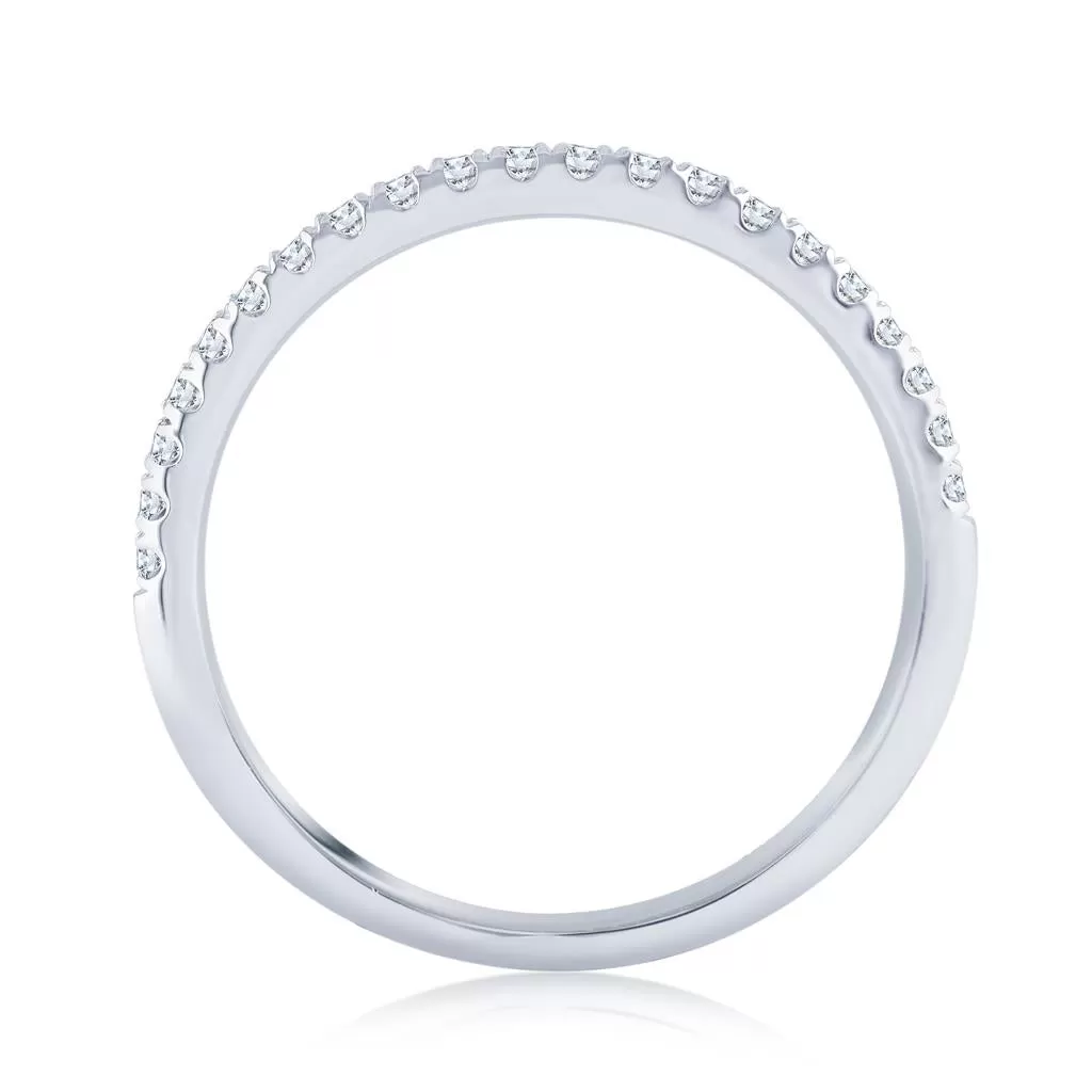 0.16ctw Round Lab-Grown Diamond Band | White Gold