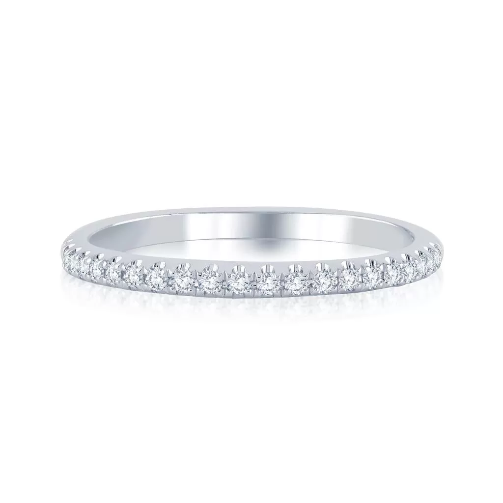 0.16ctw Round Lab-Grown Diamond Band | White Gold