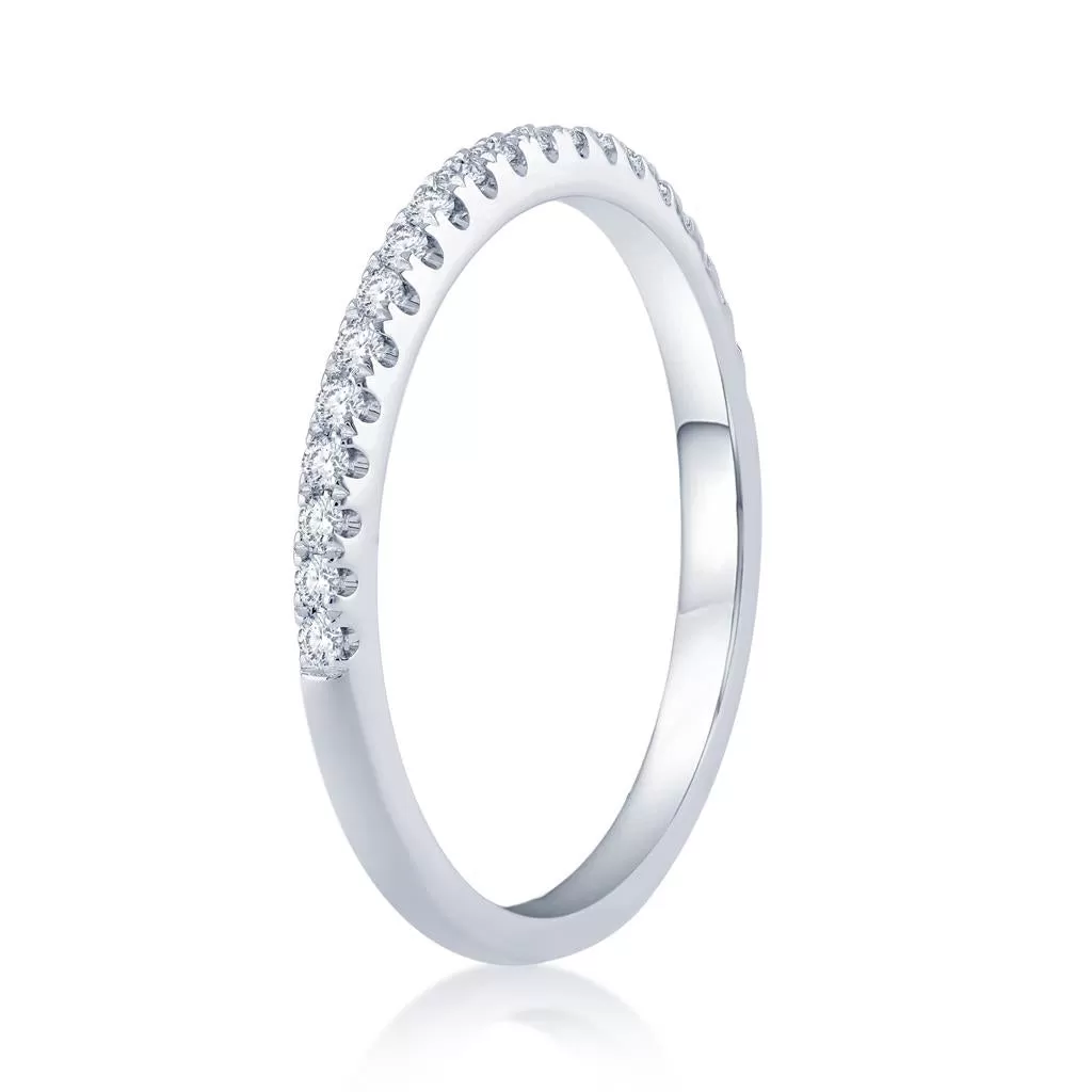 0.16ctw Round Lab-Grown Diamond Band | White Gold