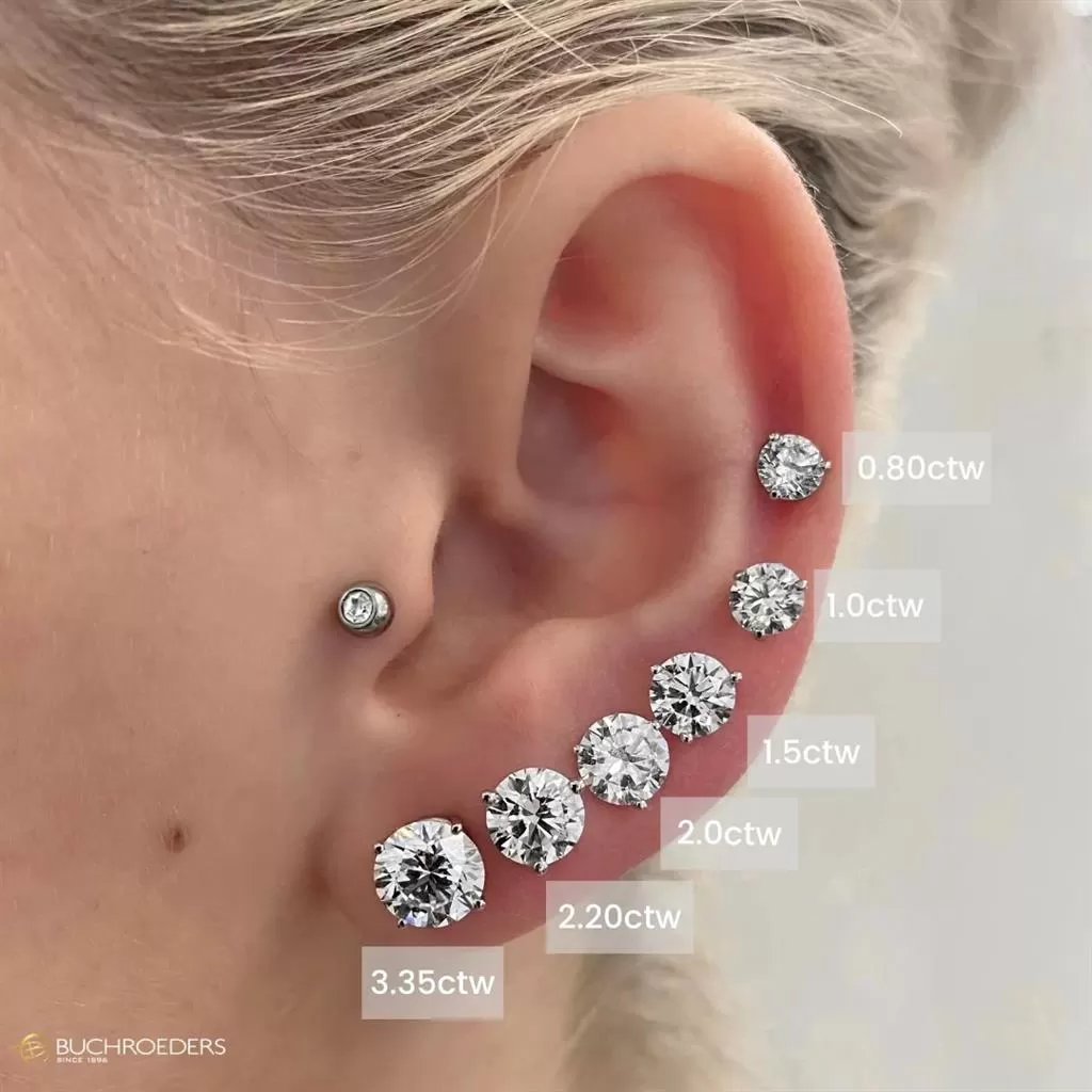 0.40ctw Diamond Stud Earrings - 4 Prong