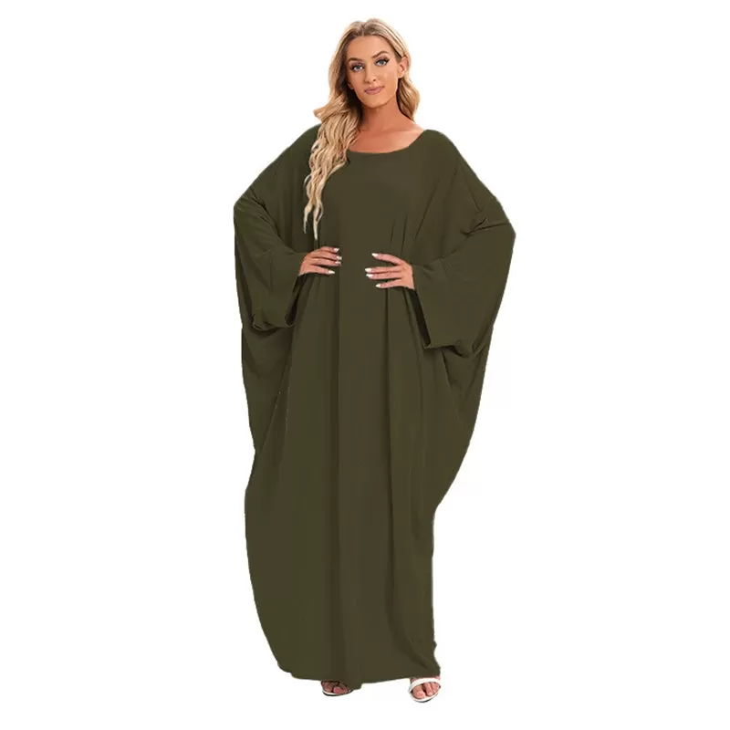 10 Colors Option Muslim Women Nida Farasha Abaya Dress