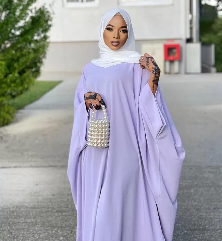 10 Colors Option Muslim Women Nida Farasha Abaya Dress