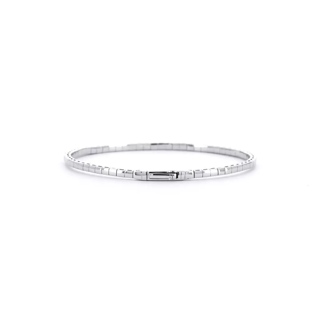 1.0ctw Flex Diamond Bangle  - White Gold