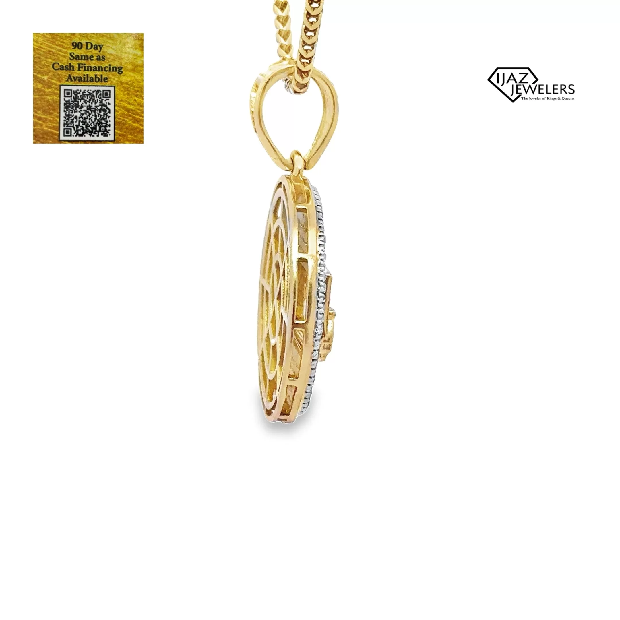 10K Gold 0.52 CTW Diamond Last Supper Charm