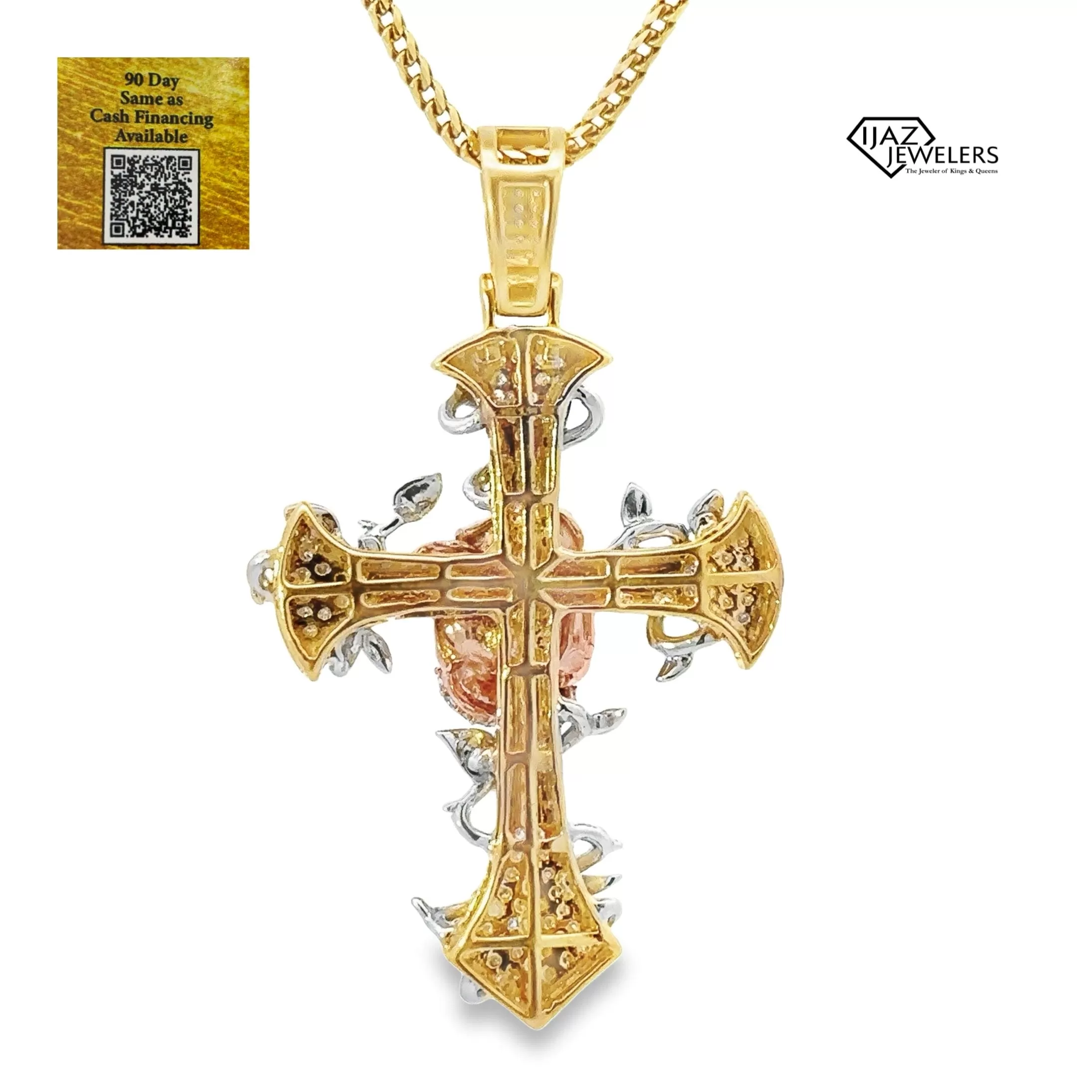 10K Gold 1.13 Diamond Cross Pendant