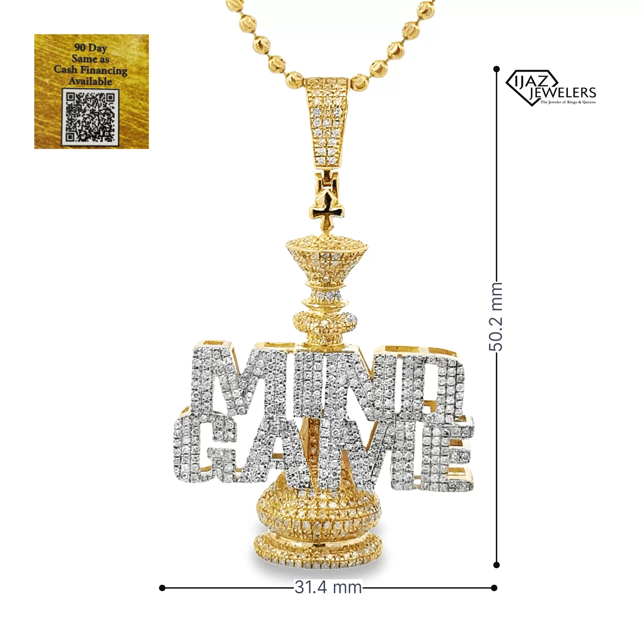 10K Gold 1.63 CTW Diamond Mind Game Charm