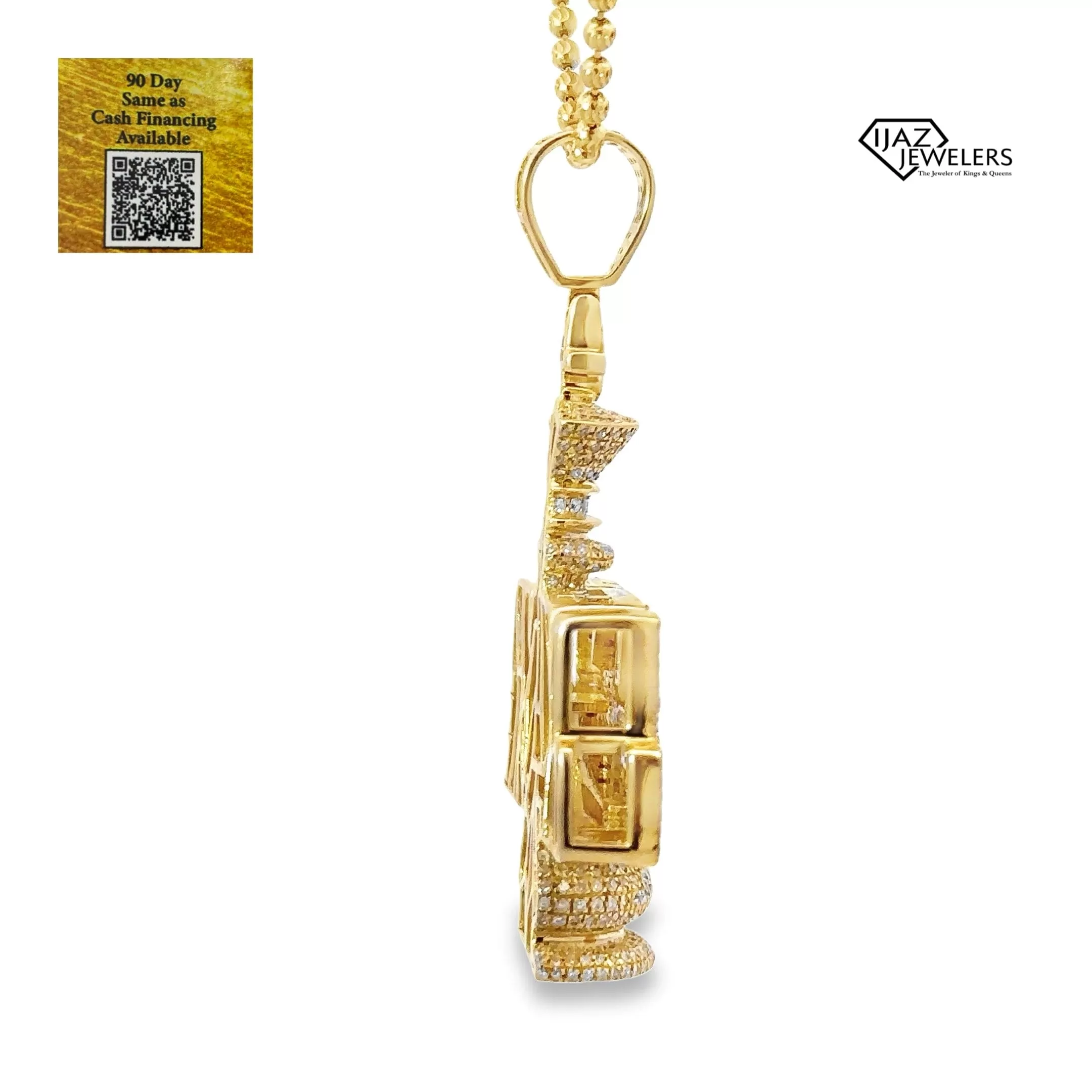 10K Gold 1.63 CTW Diamond Mind Game Charm