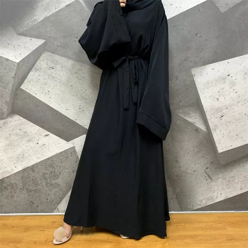 14 Color Options Nida Solid Color Abaya Dress For Muslim Women