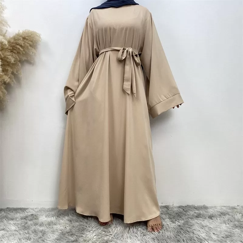 14 Color Options Nida Solid Color Abaya Dress For Muslim Women