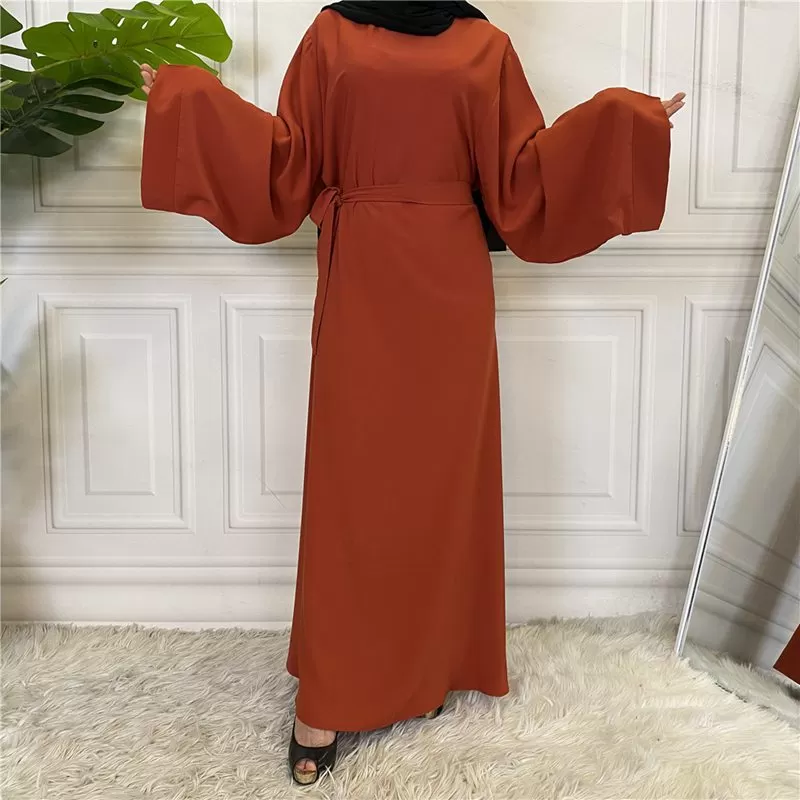 14 Color Options Nida Solid Color Abaya Dress For Muslim Women