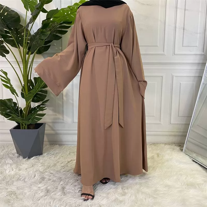 14 Color Options Nida Solid Color Abaya Dress For Muslim Women