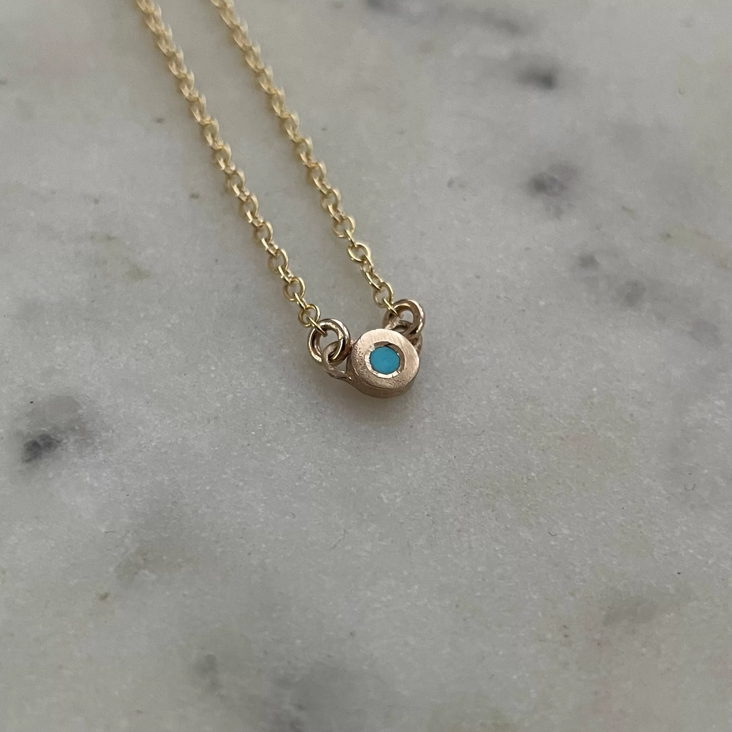 14K GOLD GRACE PENDANT   TURQUOISE