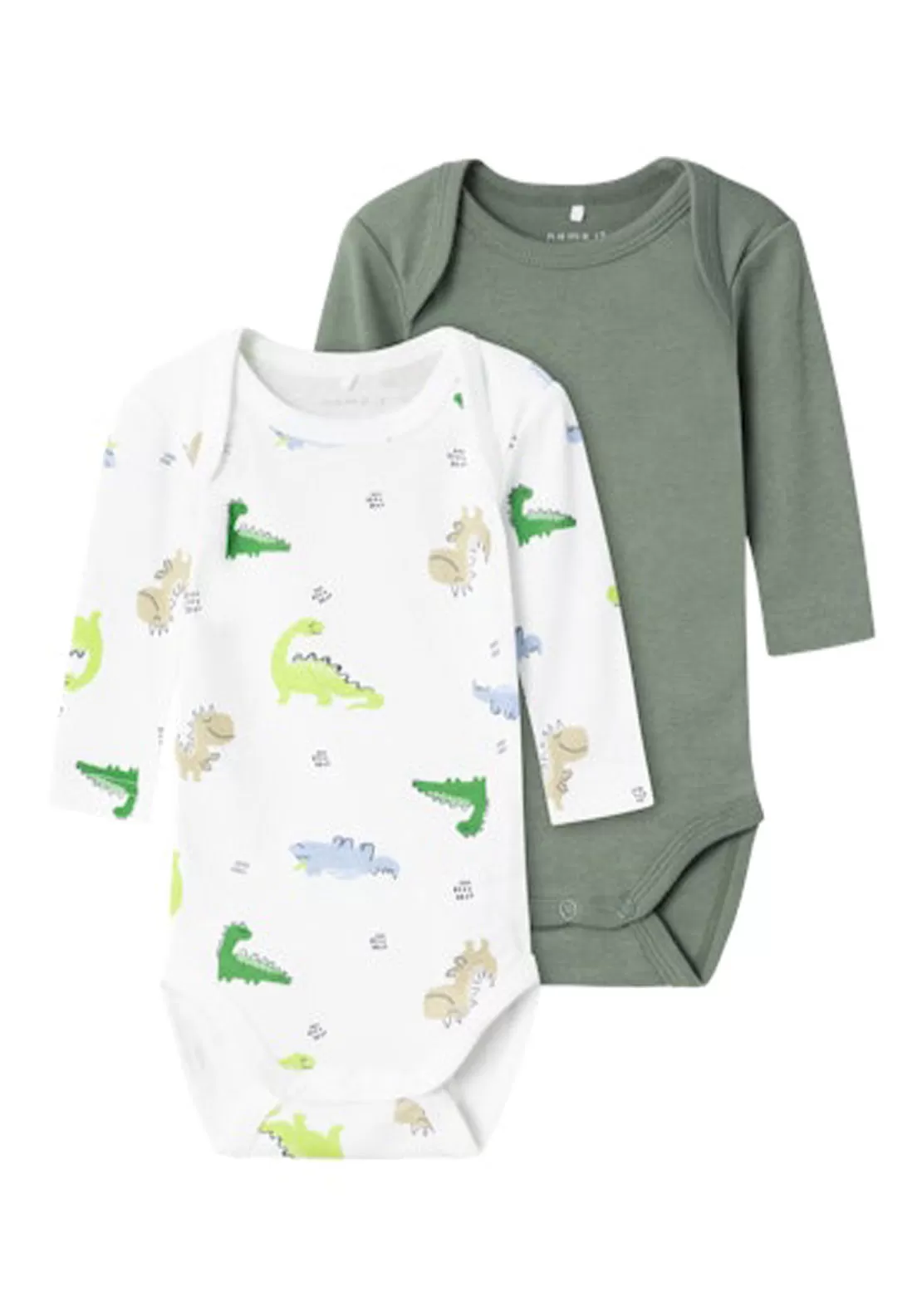 2 Pack Long Sleeve Dino Bodysuit