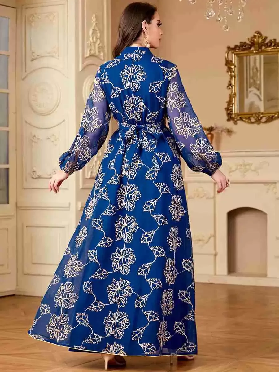 2 Pieces Eid Embroidery Dress Set Caftan Kaftan Dress With Inner Sleeveless Dress