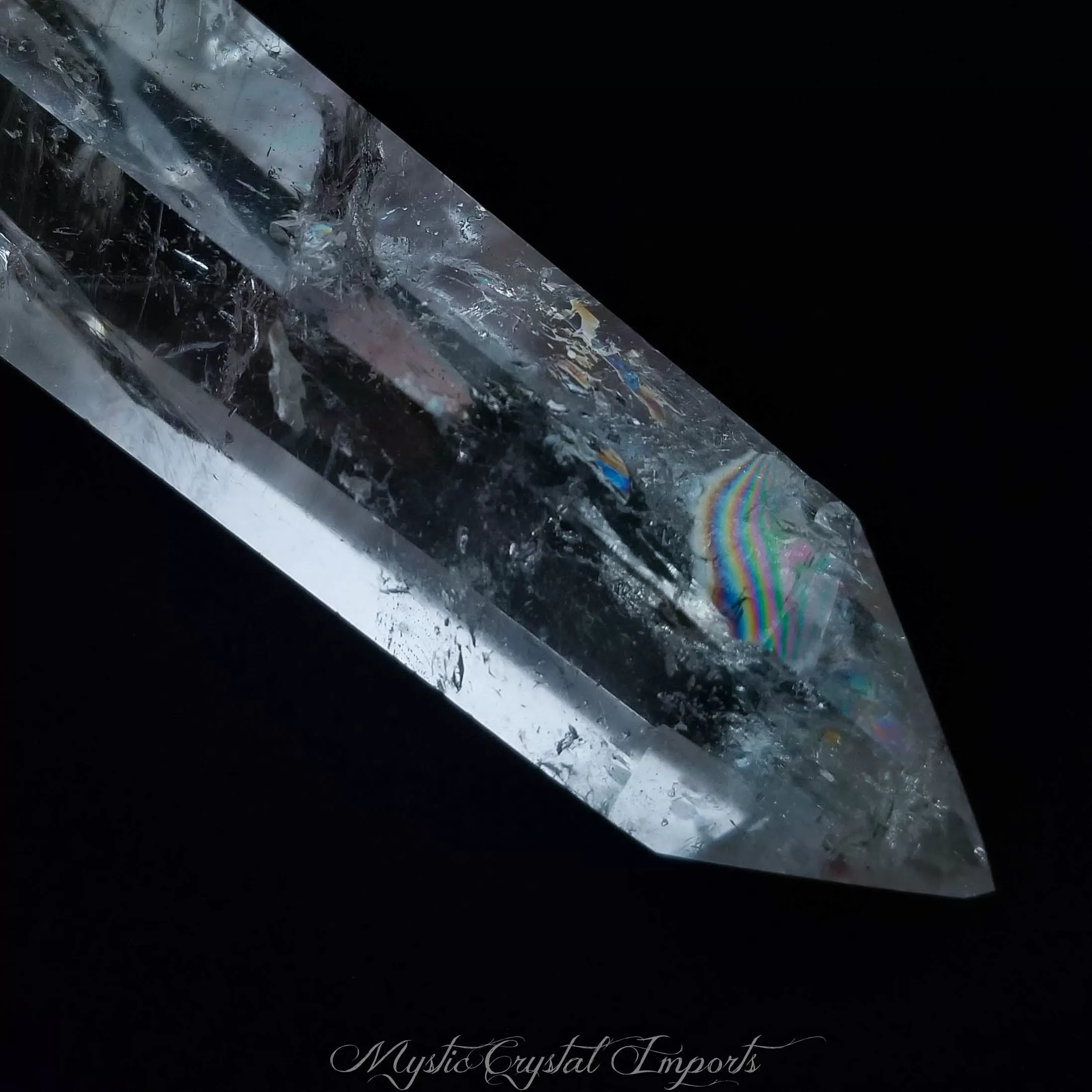 4 Super Clear Rainbow Quartz Crystal Point