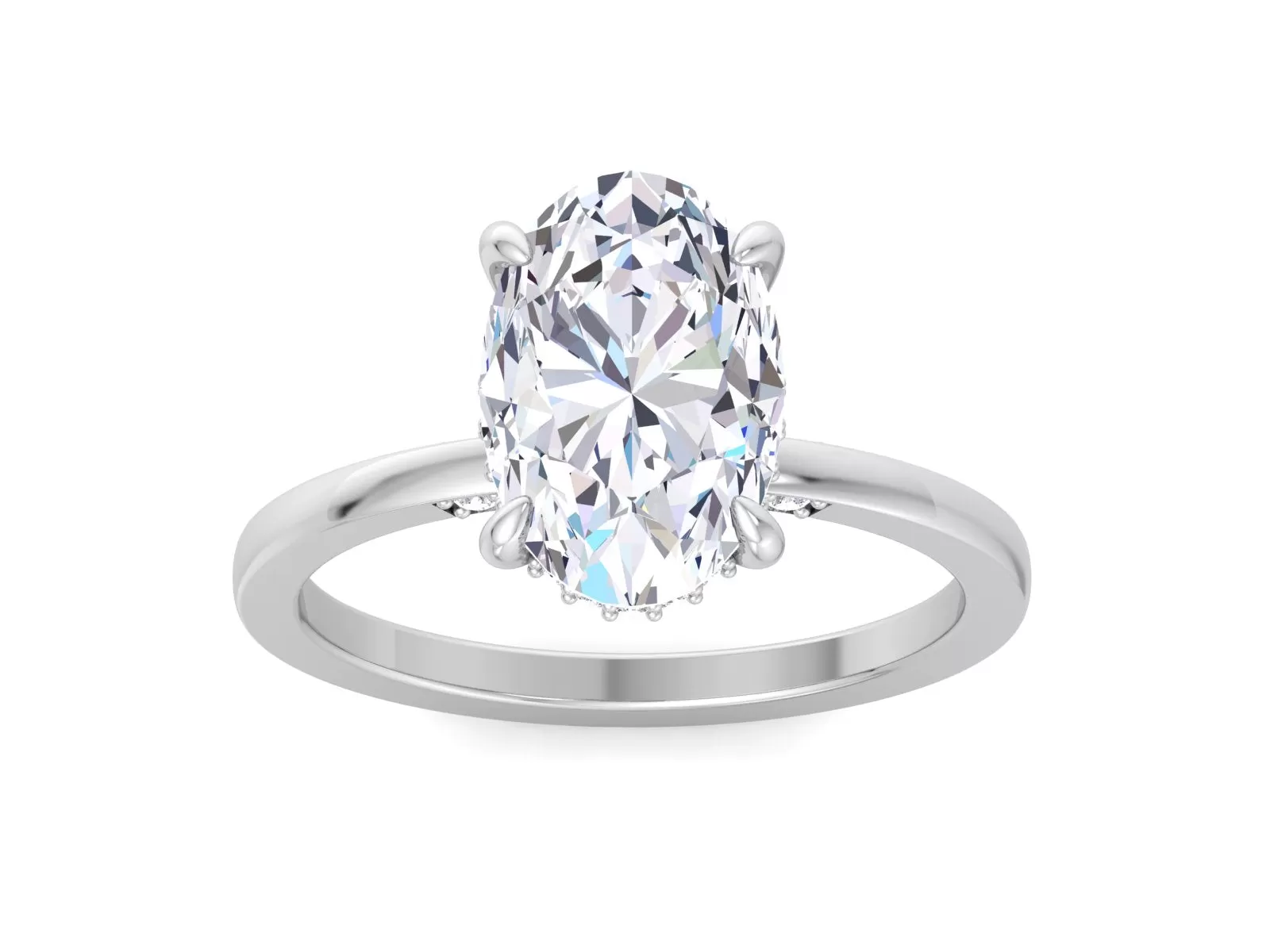 4.70CT Oval Cut Moissanite Engagement Ring, Wedding Ring