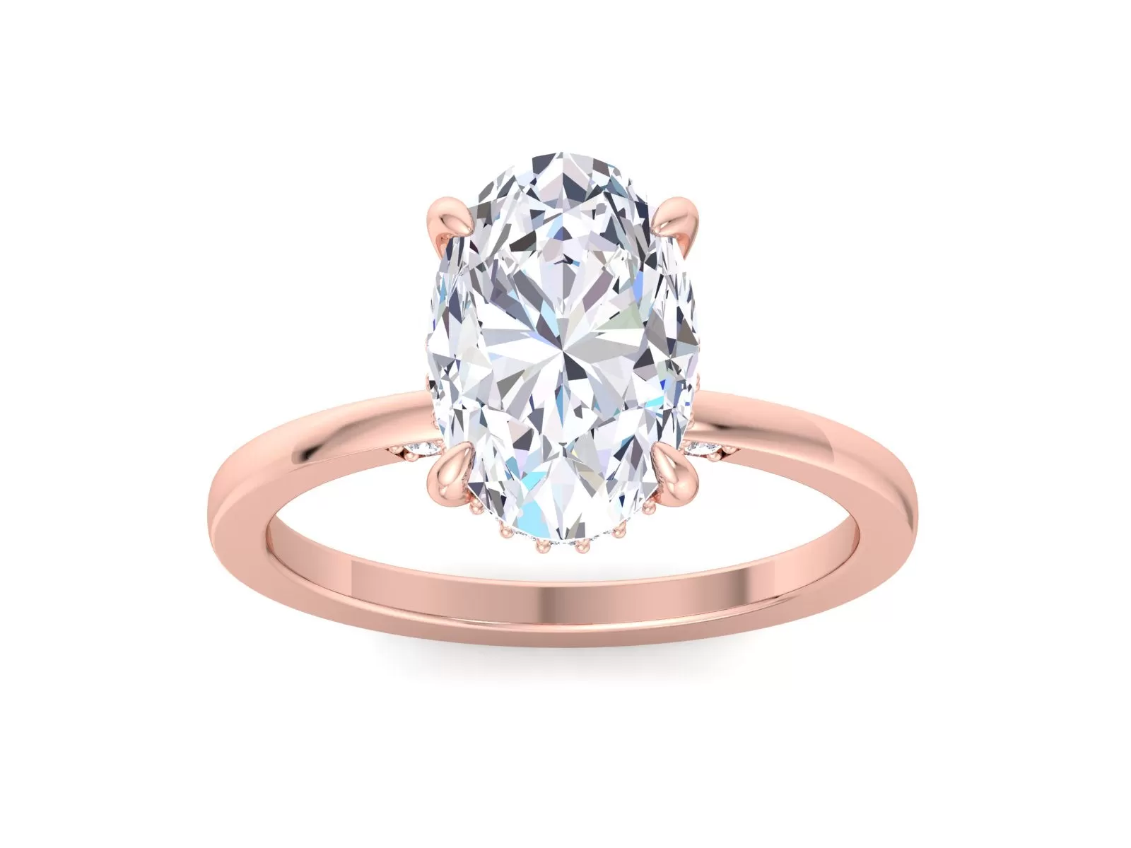 4.70CT Oval Cut Moissanite Engagement Ring, Wedding Ring