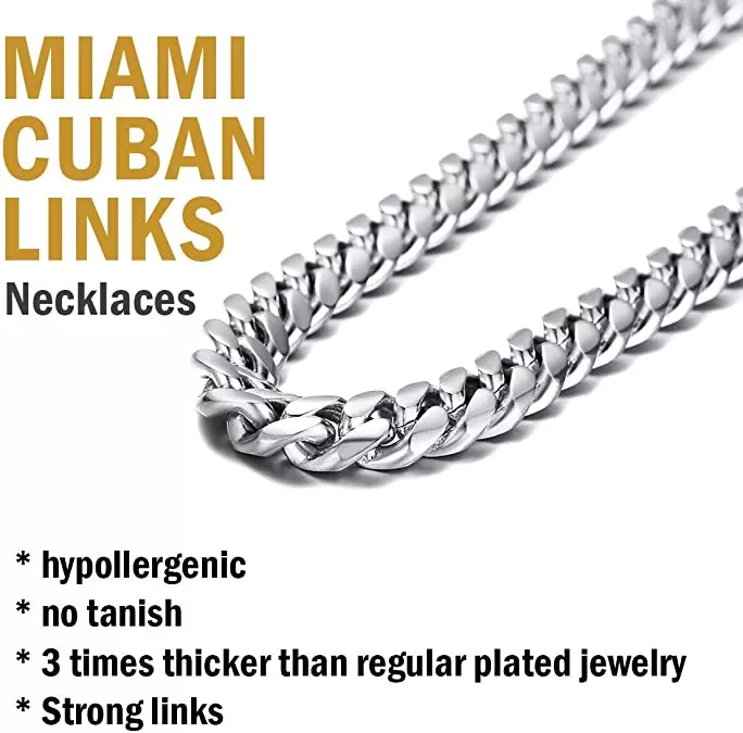 6/8/10/12/14mm Cuban Chain (Lobster-Claw Clasp)