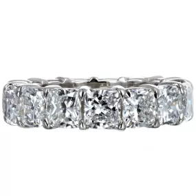 8.62 Carat Total Weight Cushion Cut Diamond Eternity Band in Platinum GIA Certified