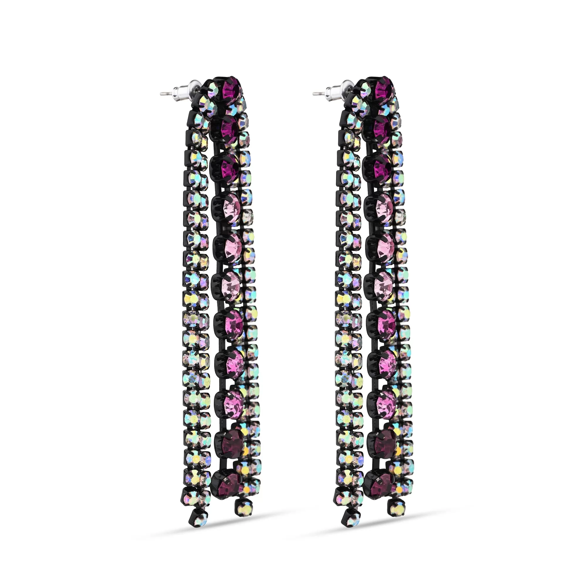 Accessorize London Women's Statement Gem Waterfall Earrings