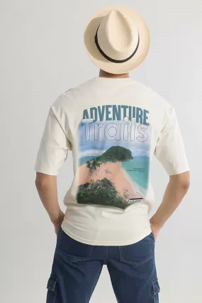 Adventure Trails Cream Oversized T-Shirt