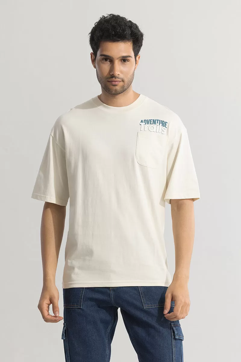 Adventure Trails Cream Oversized T-Shirt