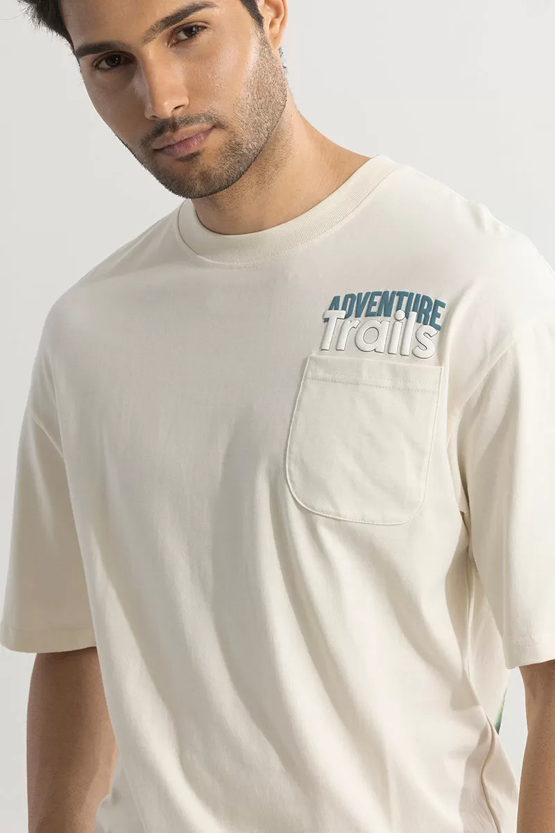 Adventure Trails Cream Oversized T-Shirt