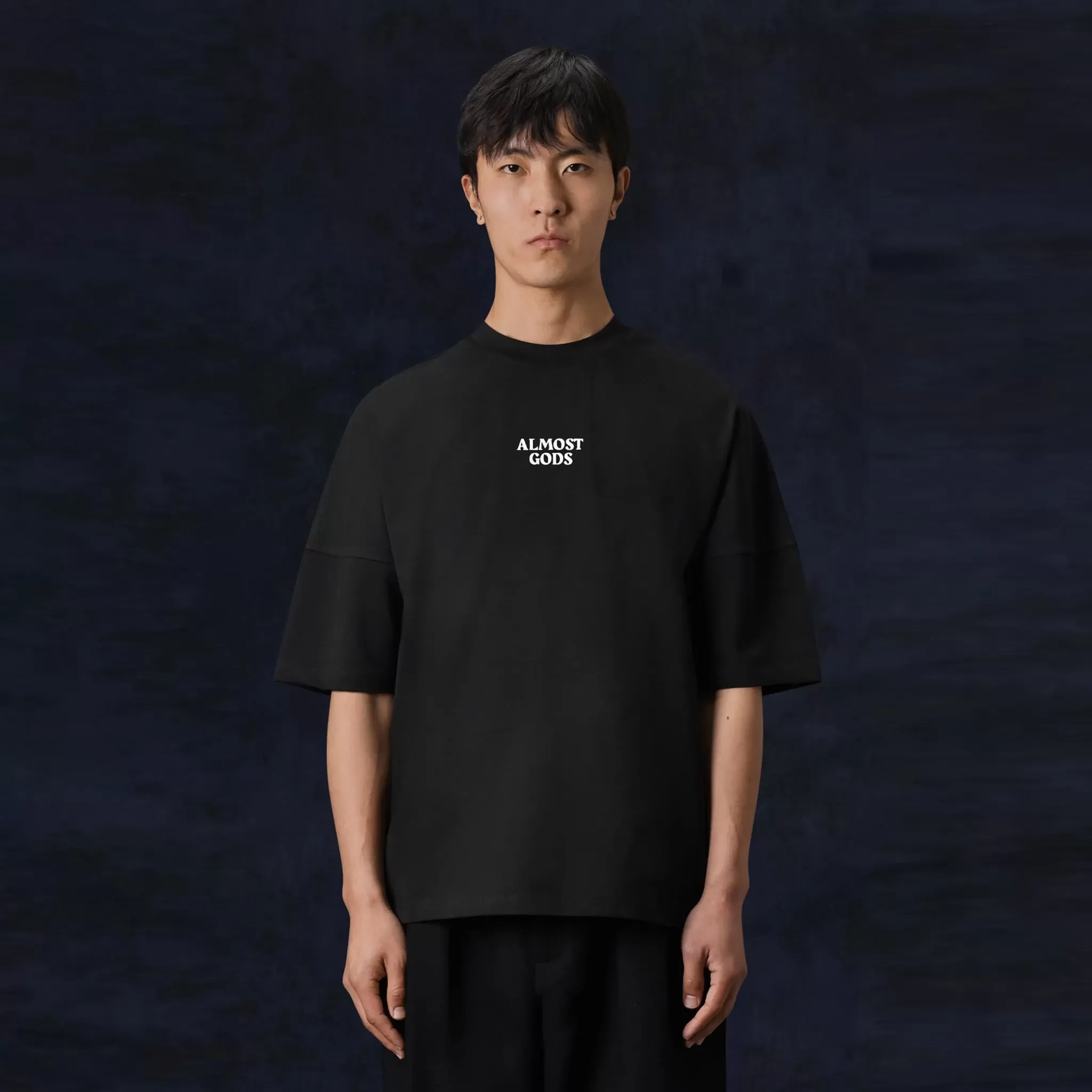 AG LOGO Oversized TEE (BLACK)