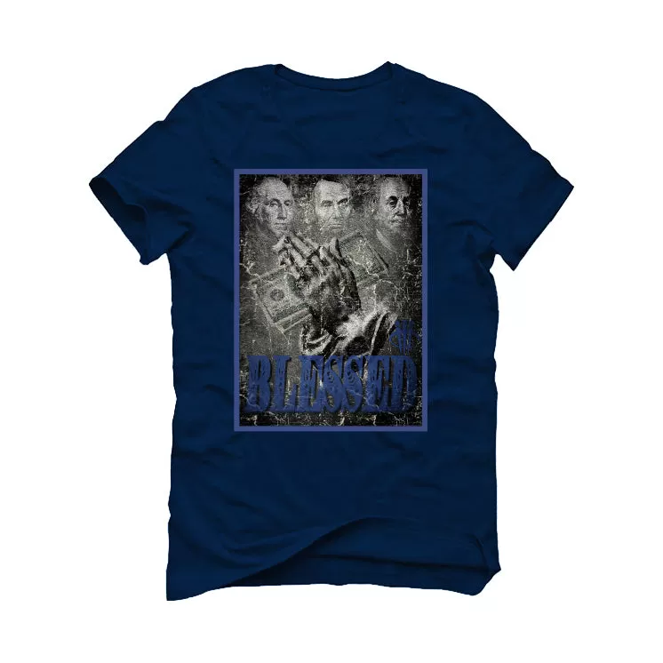 Air Jordan 13 "Brave Blue" 2022 | ILLCURRENCY Navy Blue T-Shirt (BLESSED FORTUNE)