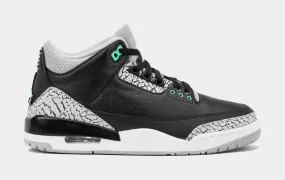 Air Jordan 3 Retro Green Glow Mens Lifestyle Shoes (Black/Green Glow/Wolf Grey/White)