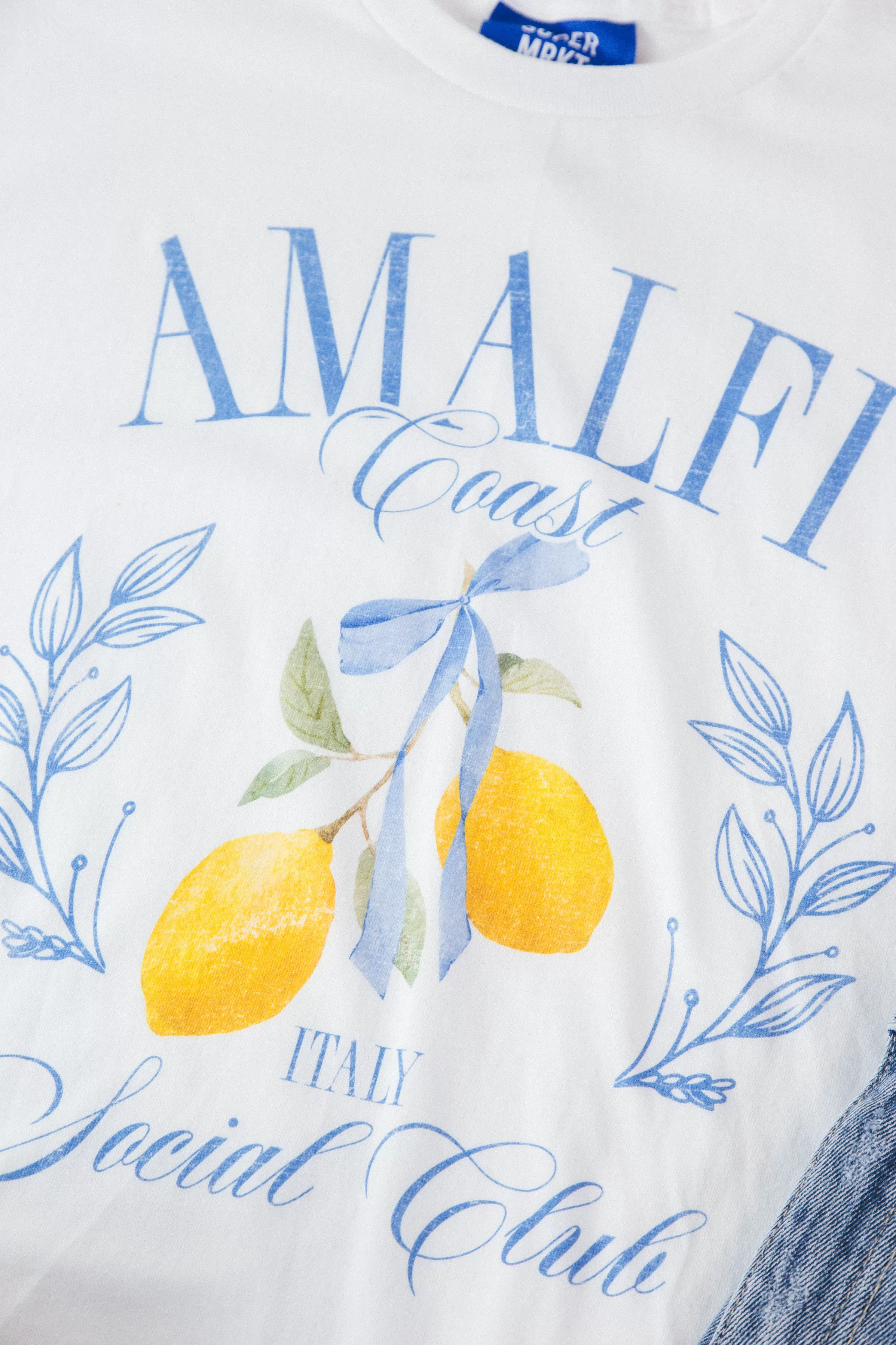 Amalfi Coast Social Club Graphic Tee, White