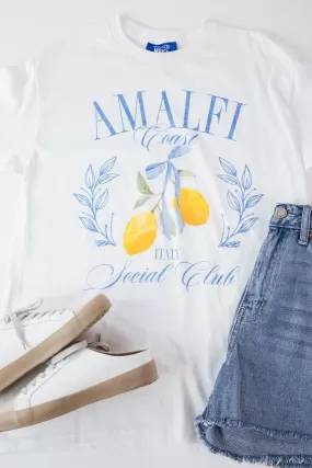 Amalfi Coast Social Club Graphic Tee, White