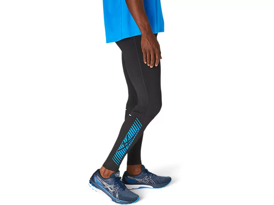 Asics tight-fitting sports trousers for running Icon Tight 2011B050 005 black-blue