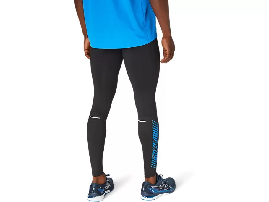 Asics tight-fitting sports trousers for running Icon Tight 2011B050 005 black-blue