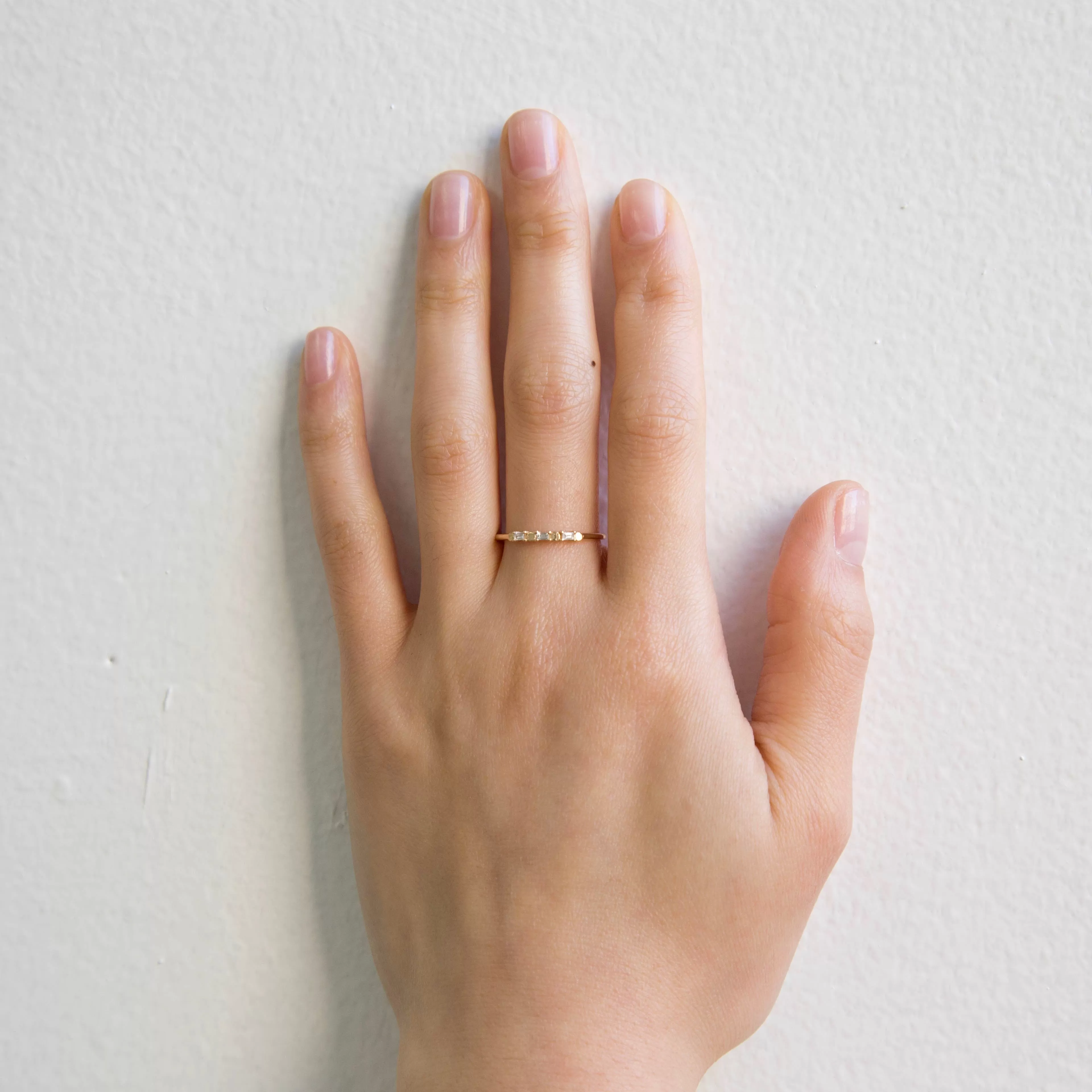 Baguette Dot Ring