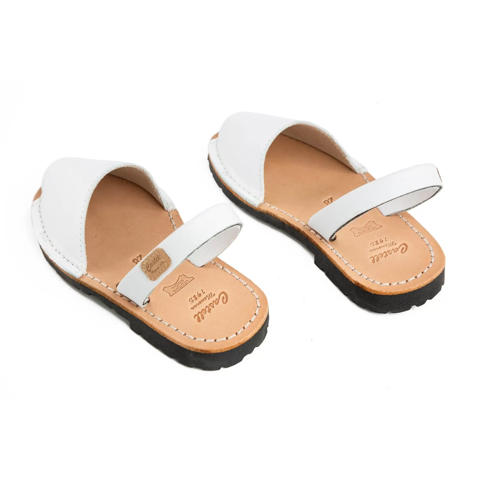 Basic Open Toe Leather Menorcan Sandal For Kids - Iker 1097 Leather