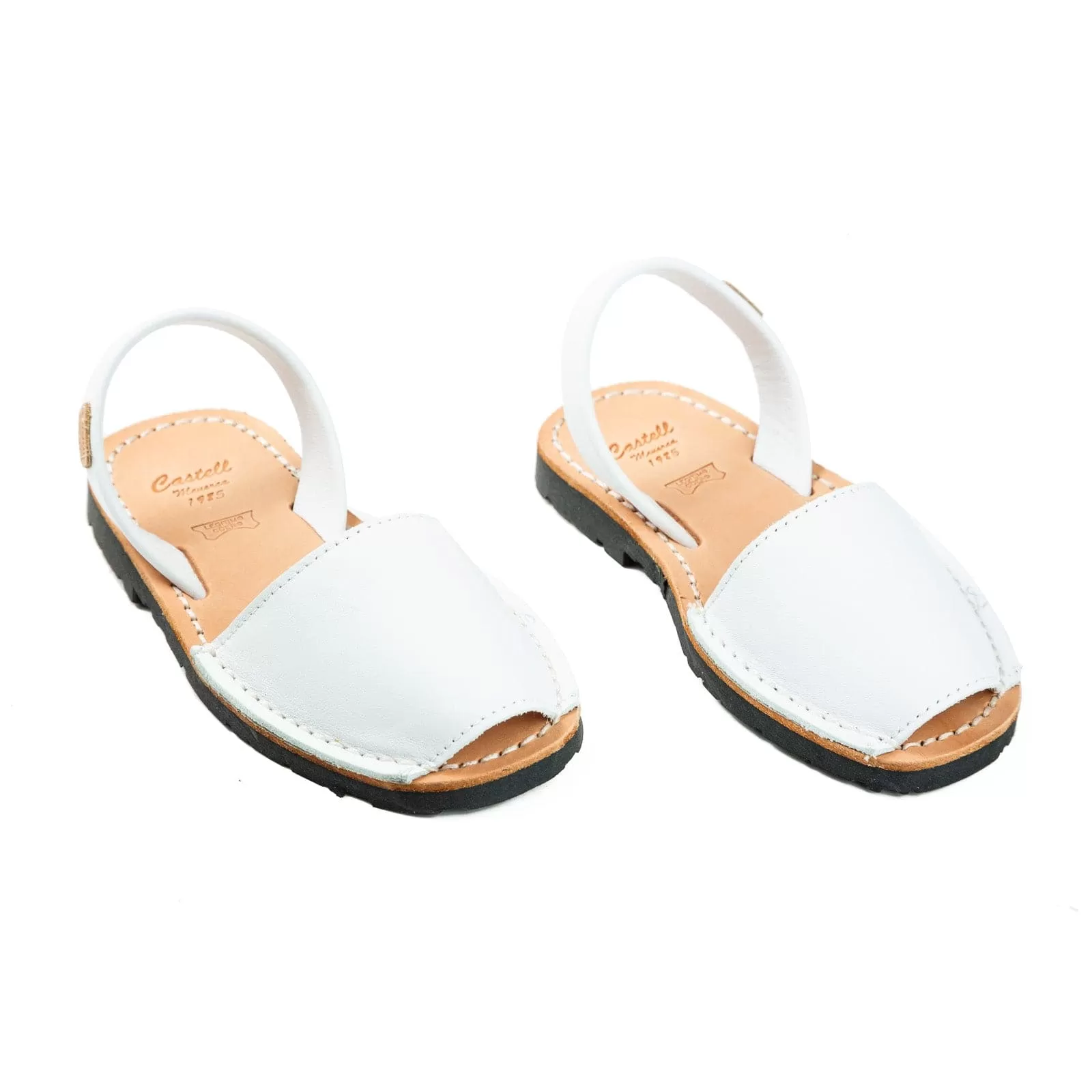 Basic Open Toe Leather Menorcan Sandal For Kids - Iker 1097 Leather