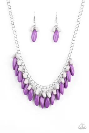 Bead Binge Purple and Gray Necklace - Paparazzi Accessories