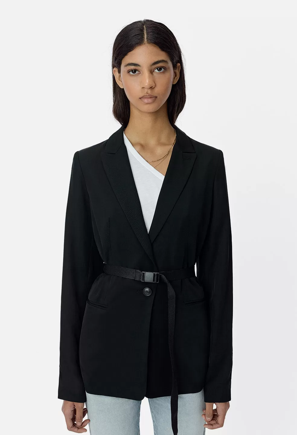 Belted Blazer / Black