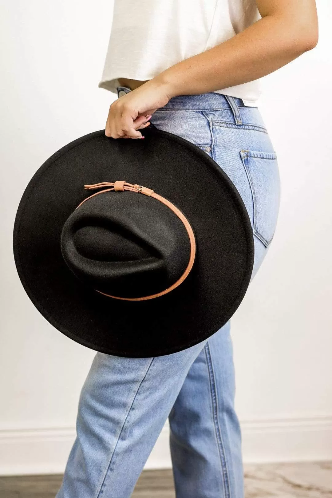 Black Belted Panama Hat