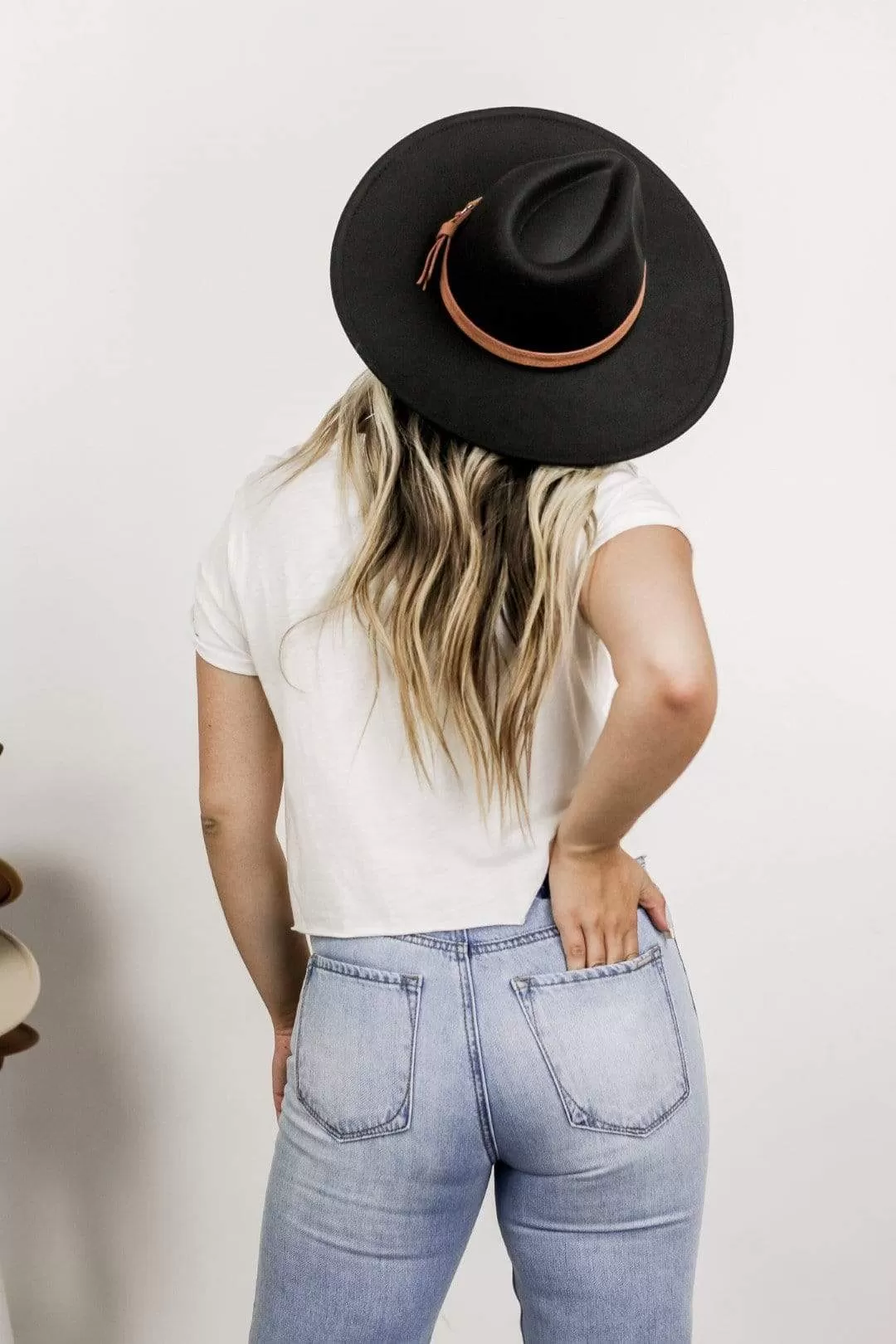 Black Belted Panama Hat