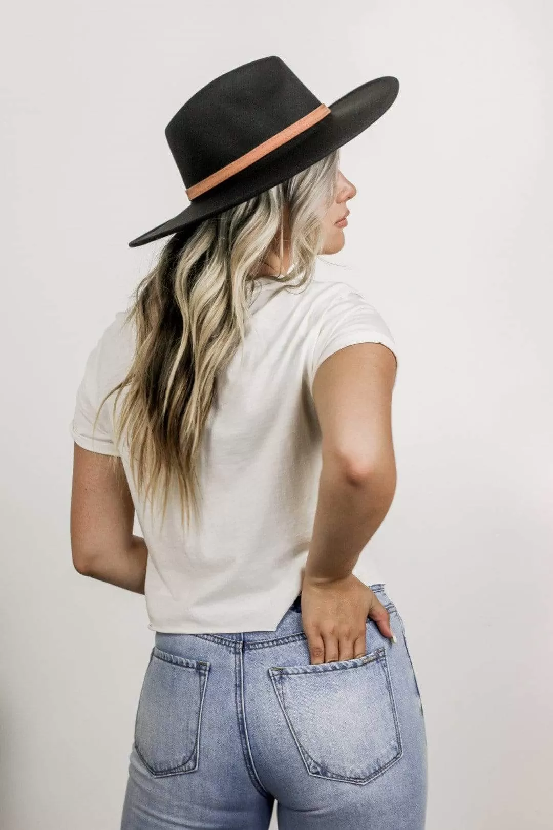 Black Belted Panama Hat