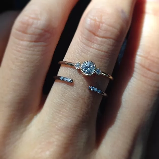 Black Rhodium Equilibrium Cuff Ring