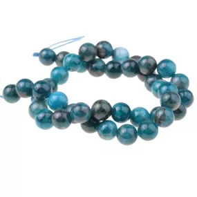 Blue Apatite 10mm A Grade Round - 15-16 Inch