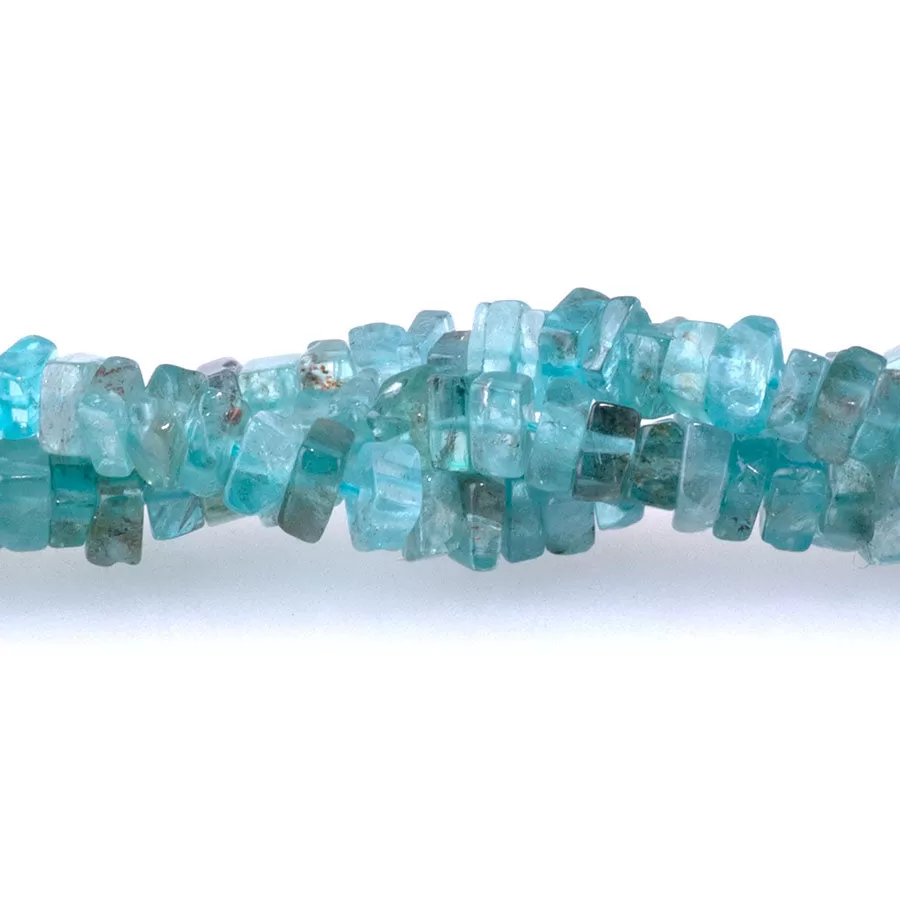 Blue Apatite 4mm Square - 15-16 Inch