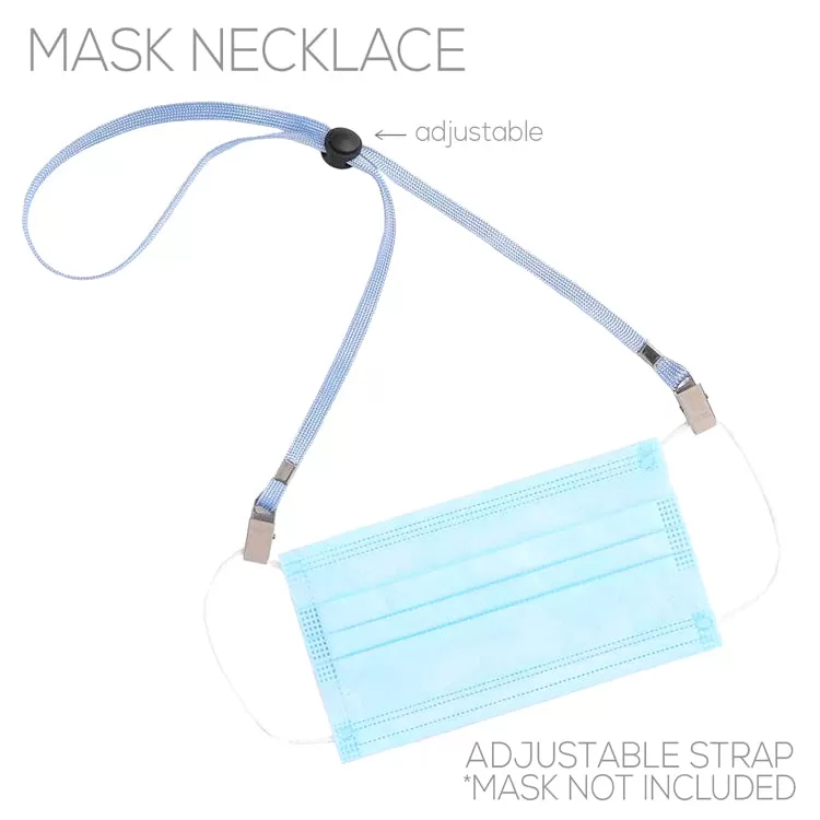 *Blue Mask Strap Necklace