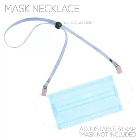 *Blue Mask Strap Necklace