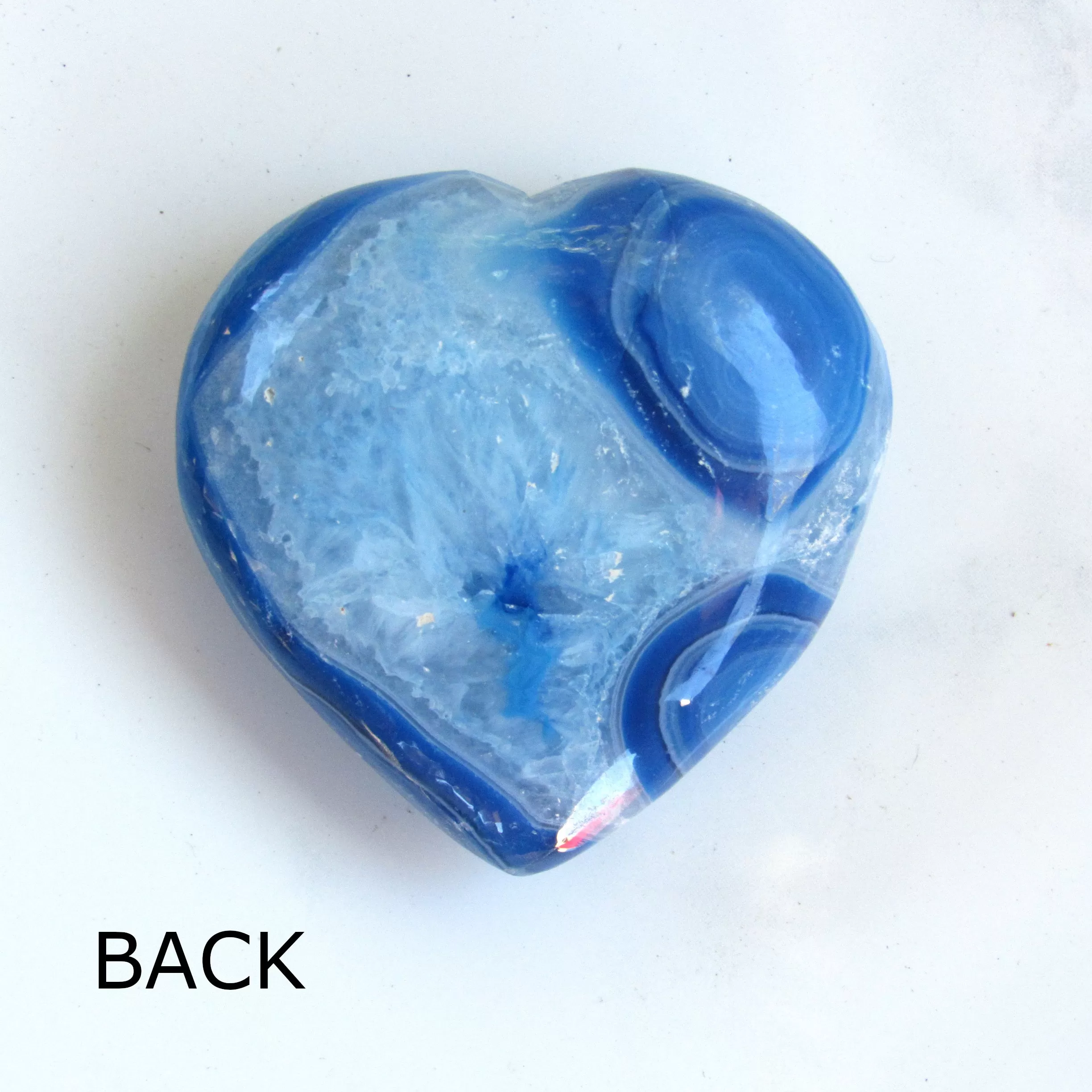 Blue onyx agate gemstone Heart