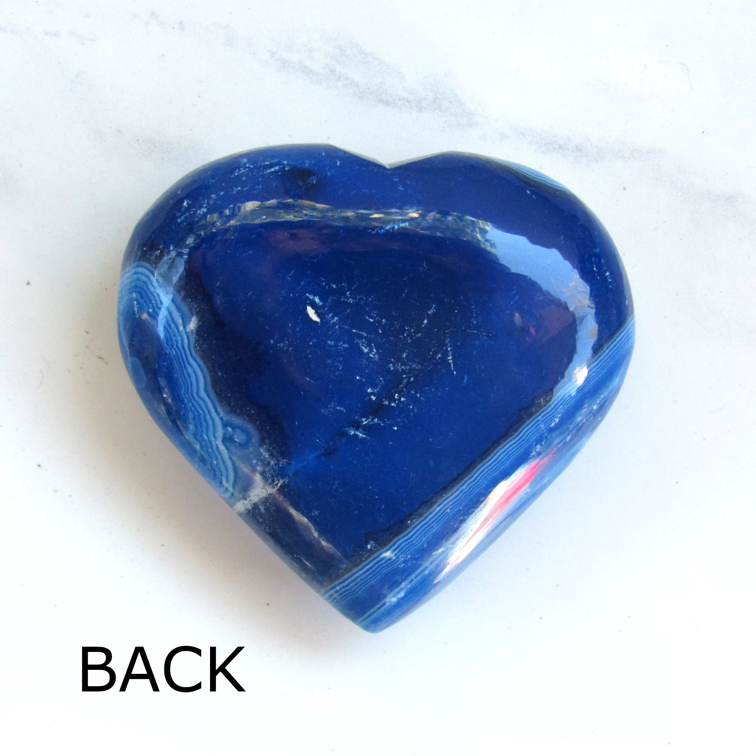 Blue onyx agate gemstone Heart